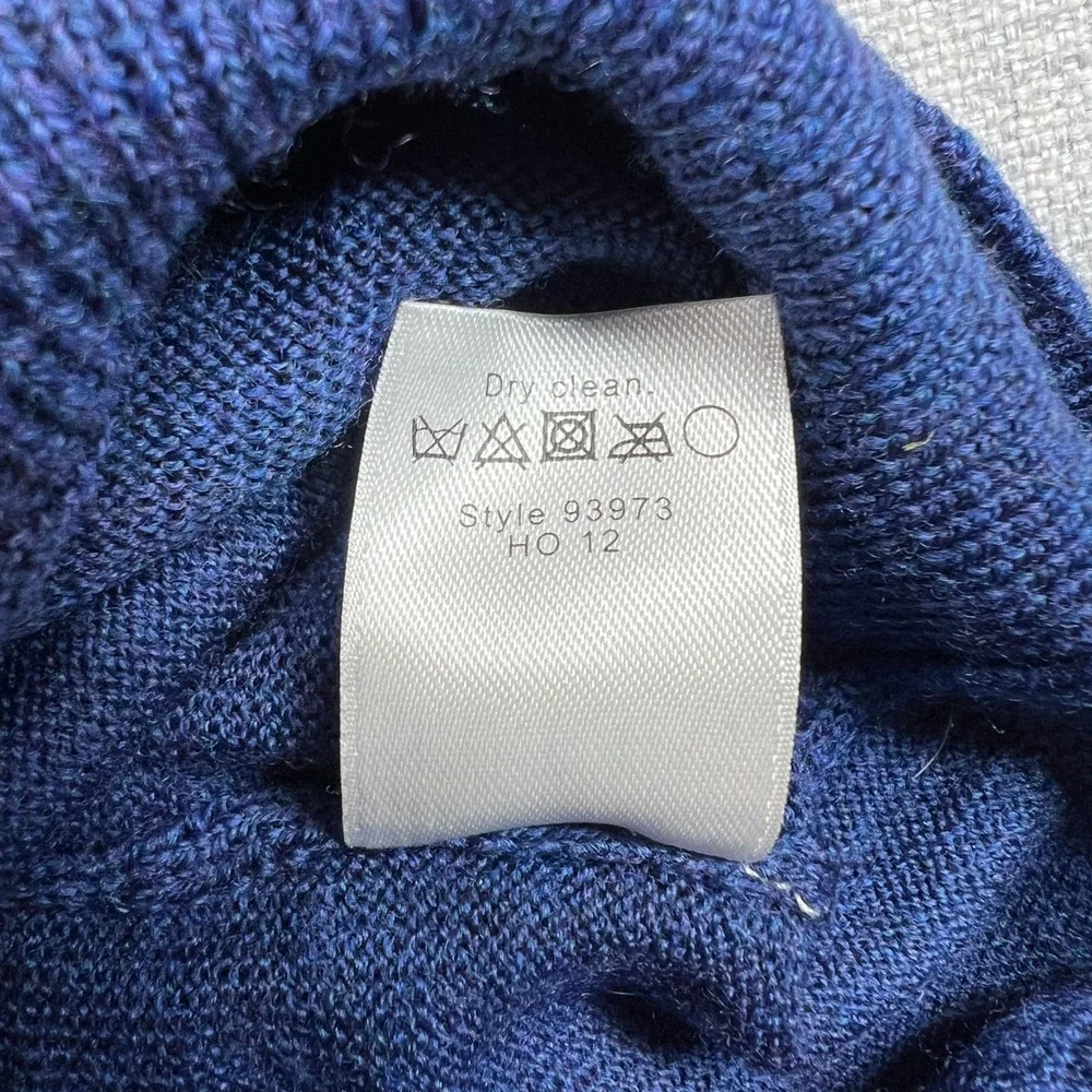 J.Crew Merino Wool Crewneck Sweater Men M Blue Lightweight Knit Preppy‎ Soft Ivy